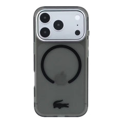 A Photo Of Lacoste iPhone 18 Pro Max MagSafe Case IML Smoked Matte Frosted Finish Hard Cover, Scratch Resistant
