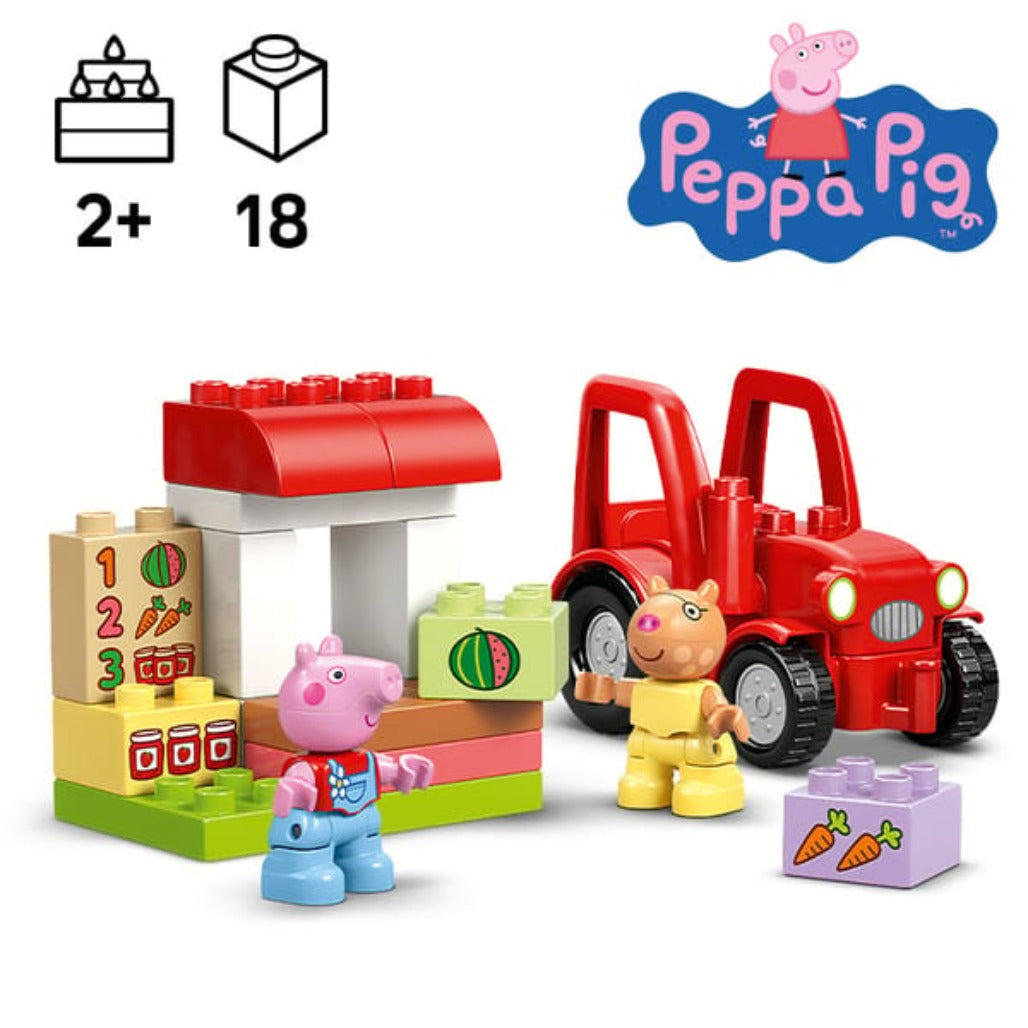 A Photo Of LEGO Tractor and Market - 18 Pieces - 10468