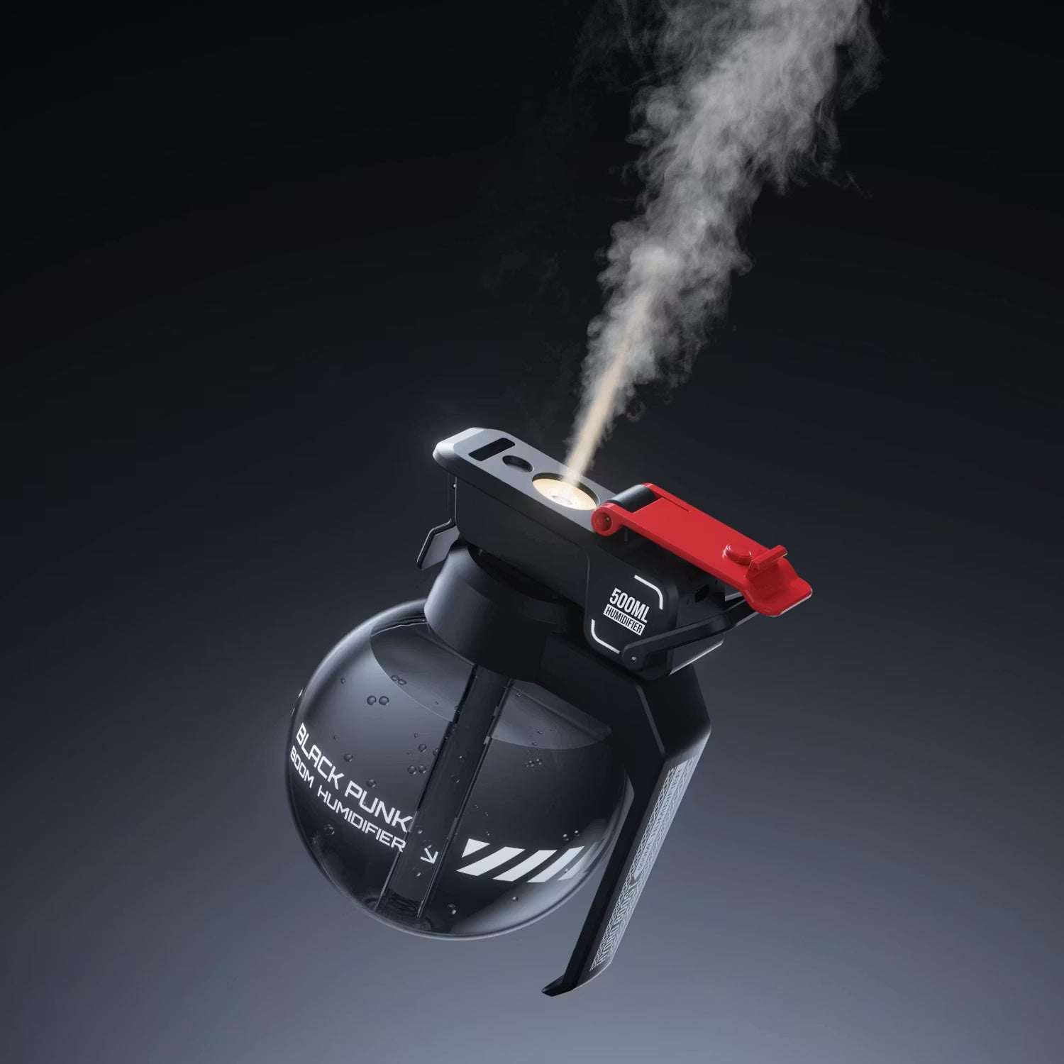 A Photo Of Green Lion Humidifier GNGRNDHUMBK - 500mL, Dual Mist, Black