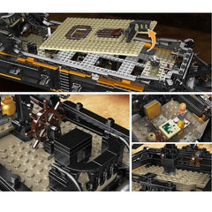 A Photo Of Mould King Black Pirates Ship Model Building Toy Set - 3180 Pieces - 13199