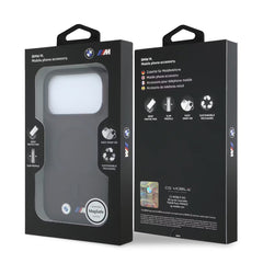 A Photo Of BMW MagSafe iPhone 18 Pro Max Red IML Frosted Hard Cover with Metal Logos