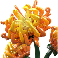 A Photo Of Mould King Chrysanthemum Potted Plant Building Toy Set - 417 Pieces - 24118