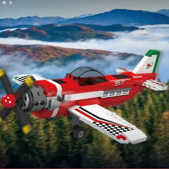 A Photo Of Mould King Racing Airplane Model Building Toy Set - 470 Pieces - 24058