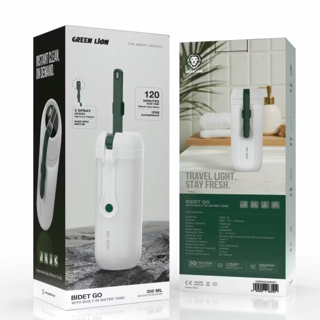 A Photo Of Green Lion Portable Bidet - 350ml Tank, White
