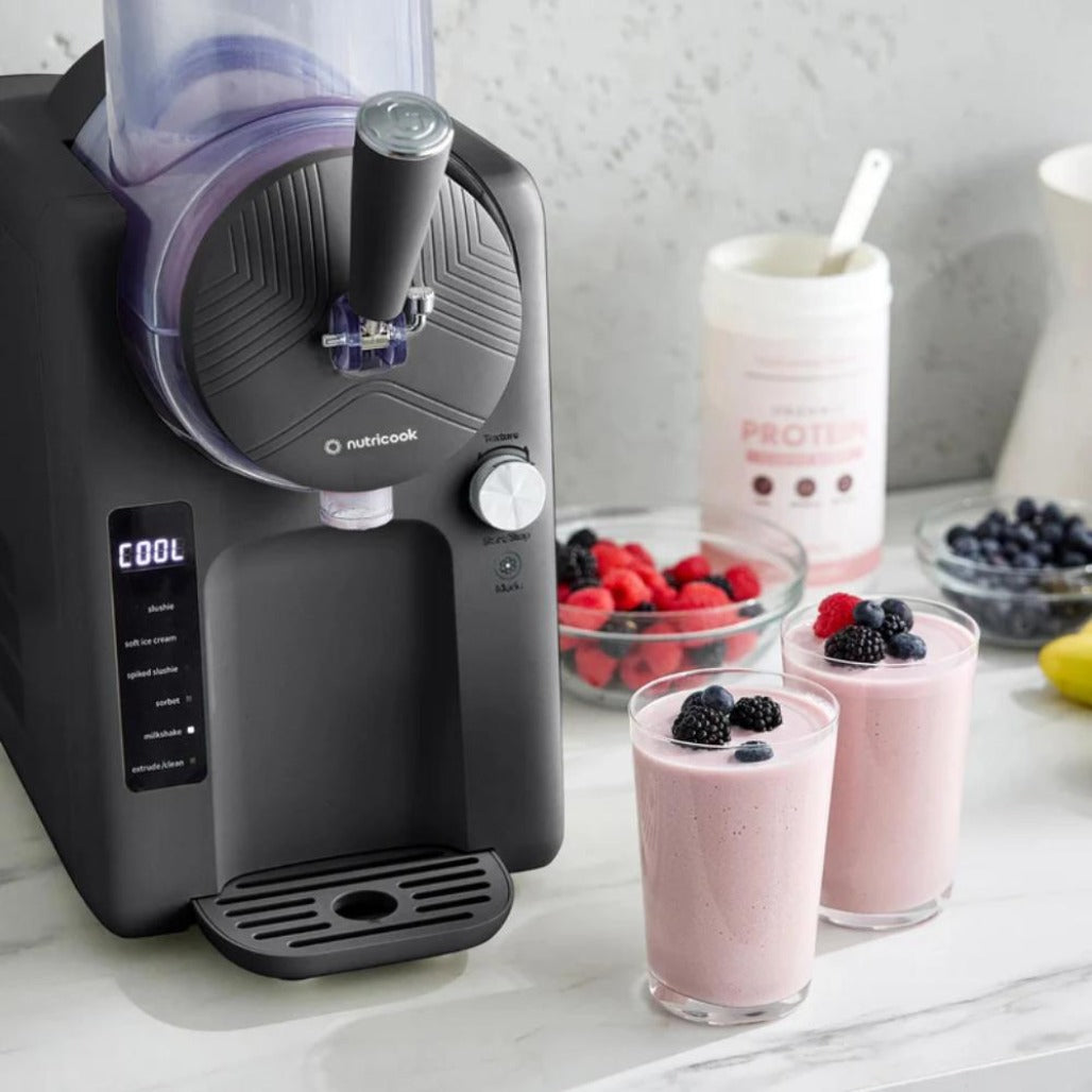 A Photo Of Nutricook Frost Ice Cream Maker, Sorbet and Milkshake Machine, 1.8L, 6 Modes, 7 Textures - Black - NC-FRS330BK