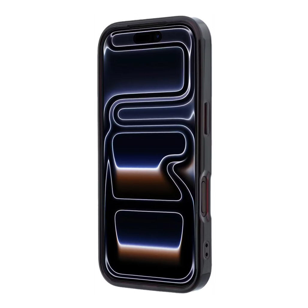 A Photo Of BMW MagSafe iPhone 18 Pro Max Red IML Frosted Hard Cover with Metal Logos