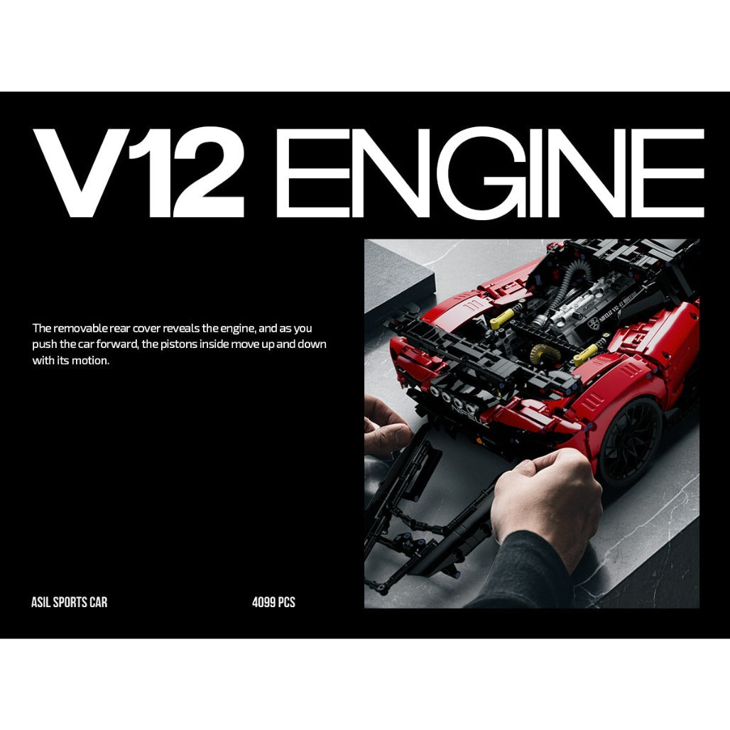 A Photo Of Nifeliz ASIL Sports Car Building Set - 4099 Pieces - NF10293