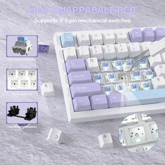 A Photo Of Attack Shark X820 Ultra 75% Tri-Mode Gasket Wireless Mechanical Gaming Keyboard