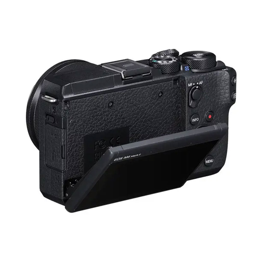 A Photo Of Canon EOS M6 Mark II Mirrorless Camera with 15-45mm Lens – 32.5MP, 4K Video, Dual Pixel AF