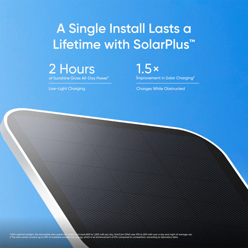 A Photo Of Eufy SoloCam S340 - Wireless Outdoor Security Camera with Dual Lens and Solar Panel