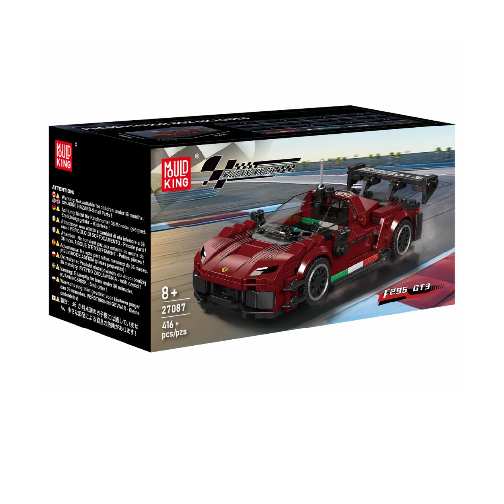 A Photo Of Mould King Ferrari 296 GT3 Supercar Model Building Toy Set - 416 Pieces - 27087