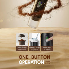 A Photo Of Green Lion Coffee Maker GNCFCFGL05WH - 20 Bar Pump, White