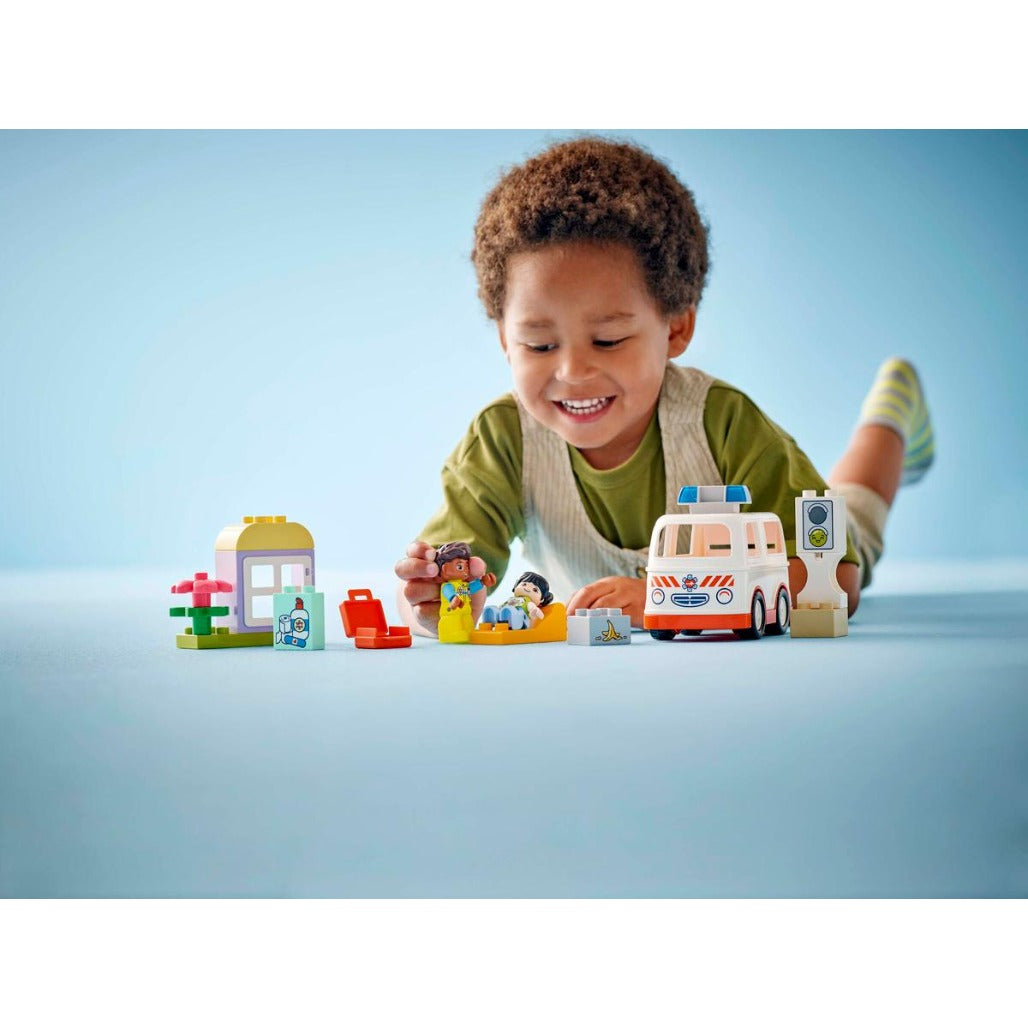 A Photo Of LEGO Duplo Ambulance & Driver 19 Pieces - 10447
