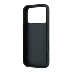A Photo Of BMW iPhone 18 Pro/18 Pro Max MagSafe Blue PU Textured Tire Track Hard Cover with Metal Logos