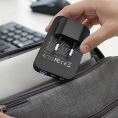 A Photo Of Powerology GaN Foldable Charger PWCUQC068BK - 65W, Black