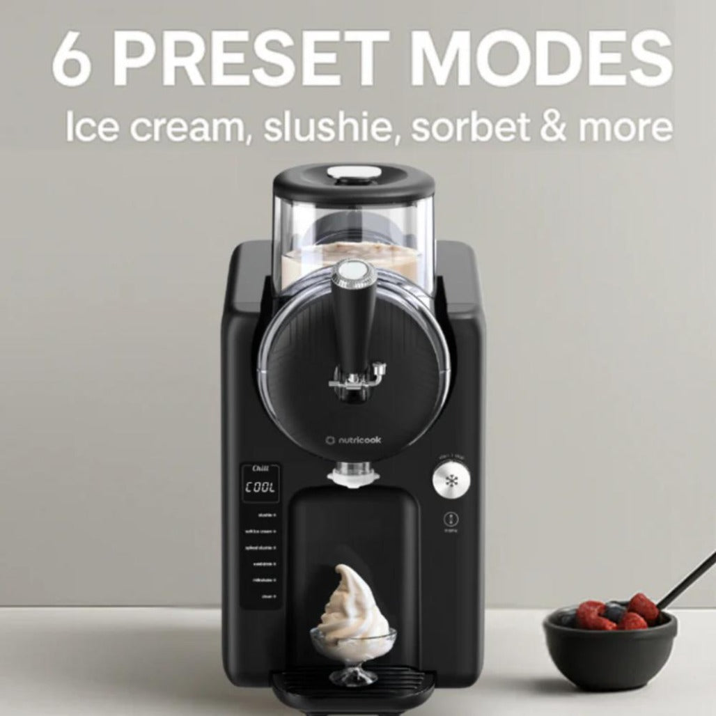 A Photo Of Nutricook Frost Ice Cream Maker, Sorbet and Milkshake Machine, 1.8L, 6 Modes, 7 Textures - Black - NC-FRS330BK