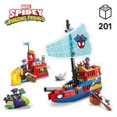 A Photo Of LEGO Team Spidey Pirate Ship - 201 Pieces - 11208