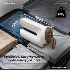 A Photo Of Porodo Handheld Steamer Thermia Mini PDLFSTHG8023WH - Compact, White
