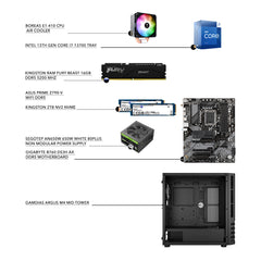 A Photo Of Gaming Desktop Setup: Intel Core i5-13400 - 16GB DDR5 RAM - 2TB NVMe - Intel UHD Graphics 770