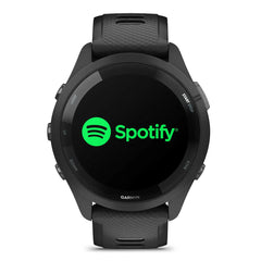 A Photo Of Garmin Forerunner 265 - 010-02810-10 - Black Bezel and Case with Black/Powder Gray Silicone Band
