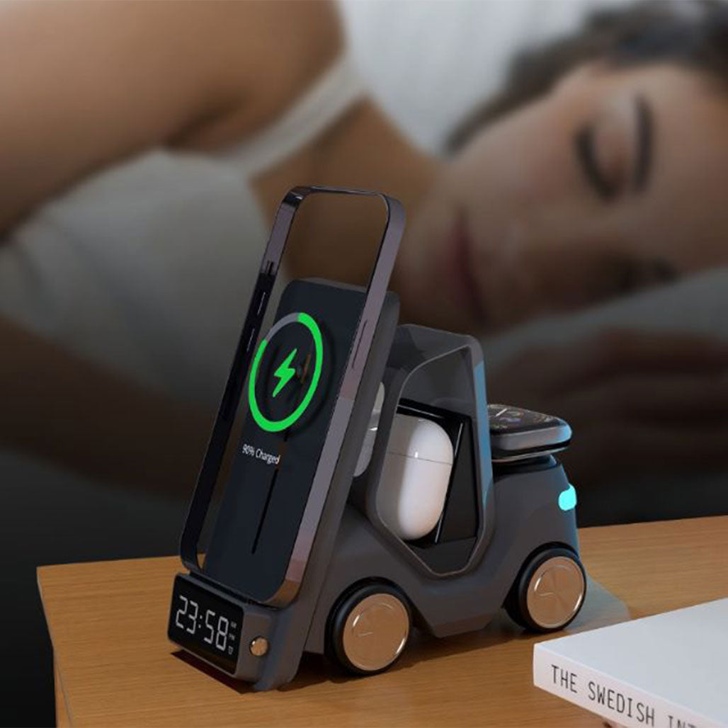 A Photo Of Green Lion Forklift 5 in 1 Wireless Charger