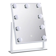 A Photo Of Green Lion GNBR9LEDMIRWH Brightening 9 Led Makeup Mirror - White