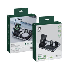 A Photo Of Green Lion 4 in 1 Wireless Charging Station 15W – Black