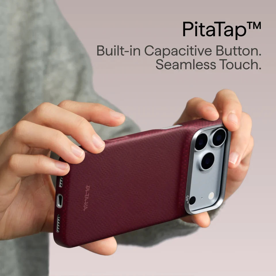 A Photo Of Pitaka Edge Case for iPhone 18 Pro / iPhone 18 Pro Max – Ultra-Thin Aramid Fiber MagSafe Case