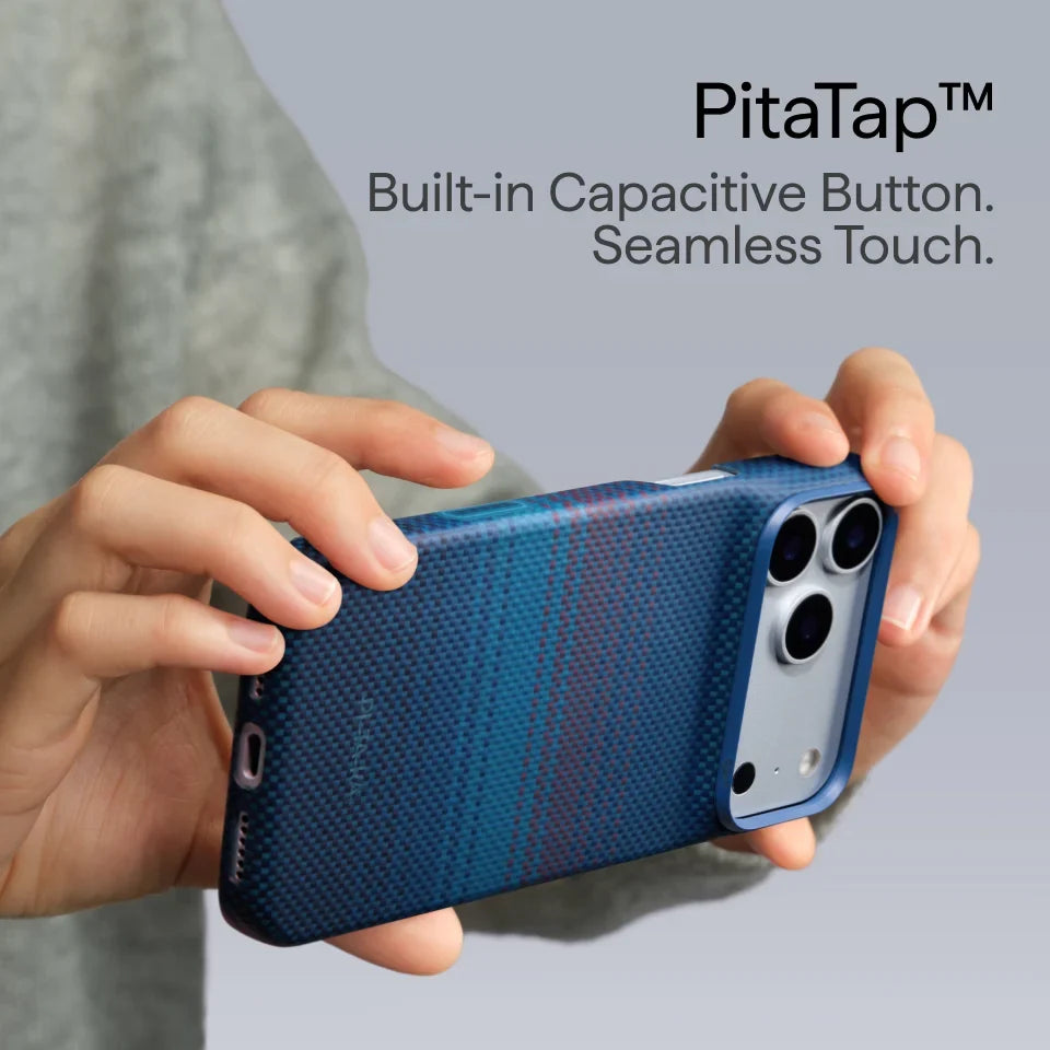 A Photo Of Pitaka Edge Case for iPhone 18 Pro / iPhone 18 Pro Max – Ultra-Thin Aramid Fiber MagSafe Case