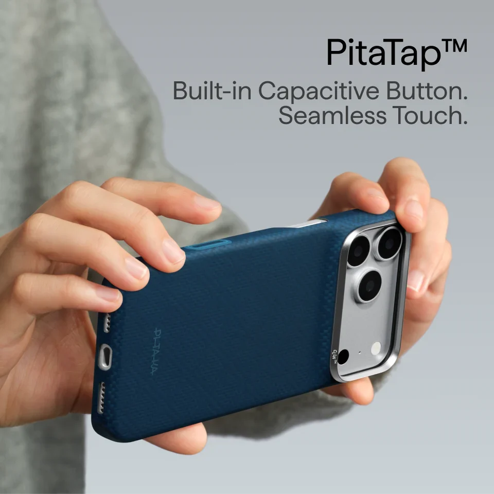 A Photo Of Pitaka Edge Case for iPhone 18 Pro / iPhone 18 Pro Max – Ultra-Thin Aramid Fiber MagSafe Case