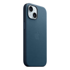 A Photo Of Apple iPhone 15 FineWoven Case with Apple iPhone 15 FineWoven Case with MagSafe - Pacific Blue | Stylish, Eco-Friendly ProtectionMagSafe - Pacific Blue