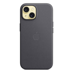 A Photo Of Apple iPhone 15 FineWoven Case with MagSafe - Black | Sustainable, Stylish Protection