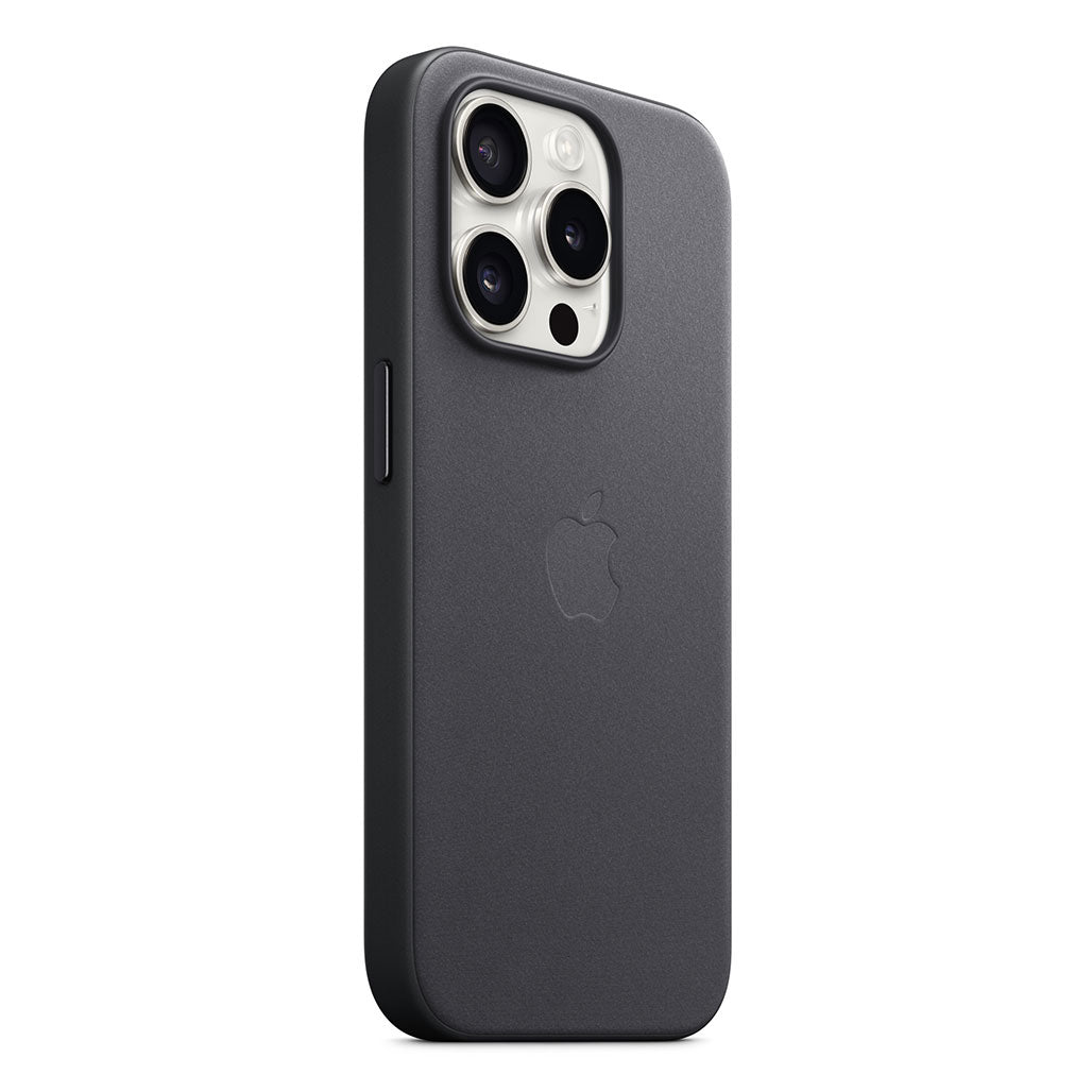 A Photo Of Apple iPhone 15 Pro FineWoven Case with MagSafe - Black