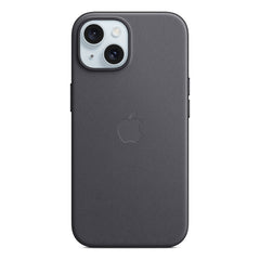 A Photo Of Apple iPhone 15 FineWoven Case with MagSafe - Black | Sustainable, Stylish Protection