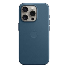 A Photo Of Apple iPhone 15 Pro FineWoven Case with MagSafe - Pacific Blue