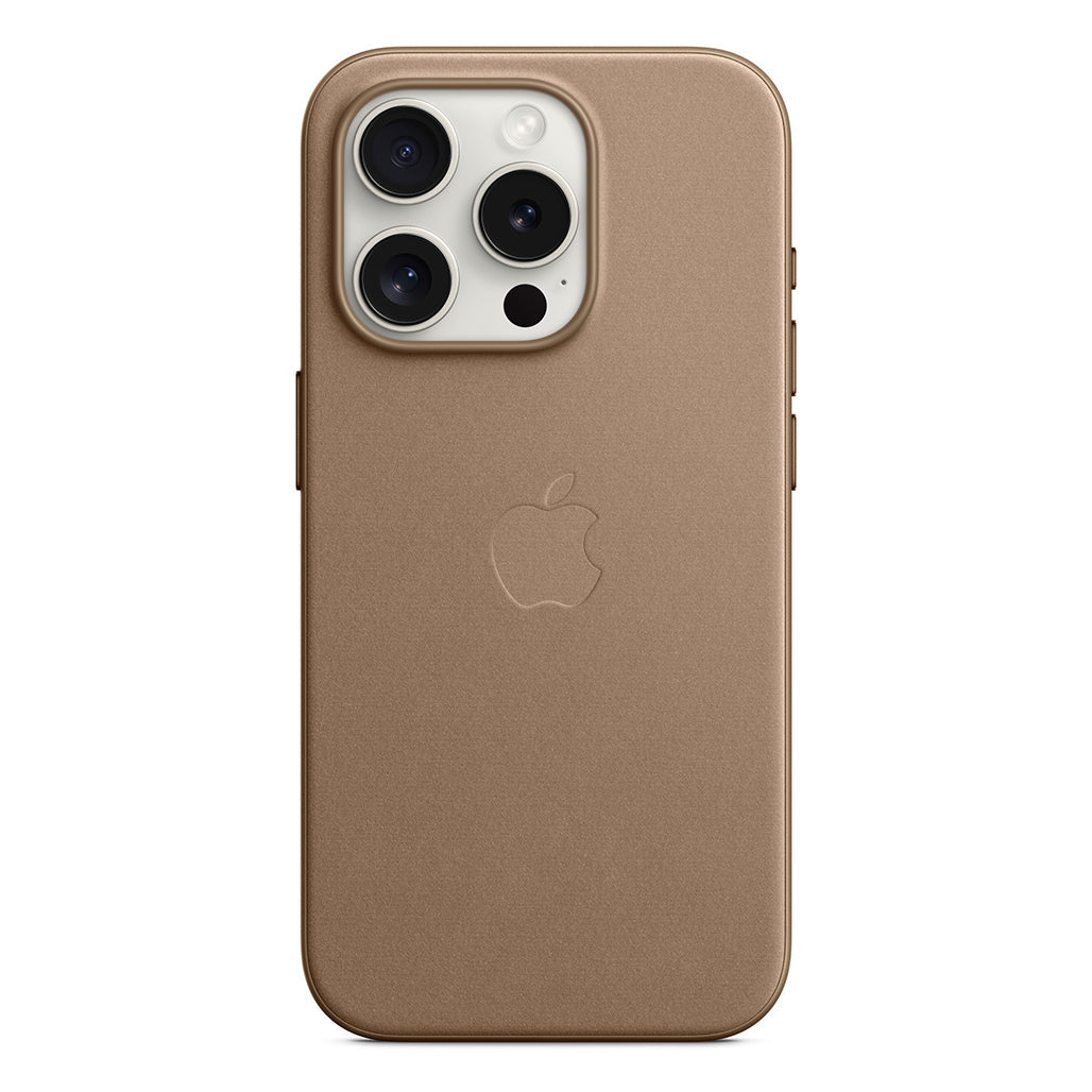 A Photo Of Apple iPhone 15 Pro Max FineWoven Case with MagSafe - Taupe