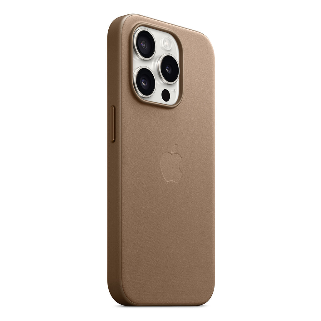 A Photo Of Apple iPhone 15 Pro Max FineWoven Case with MagSafe - Taupe
