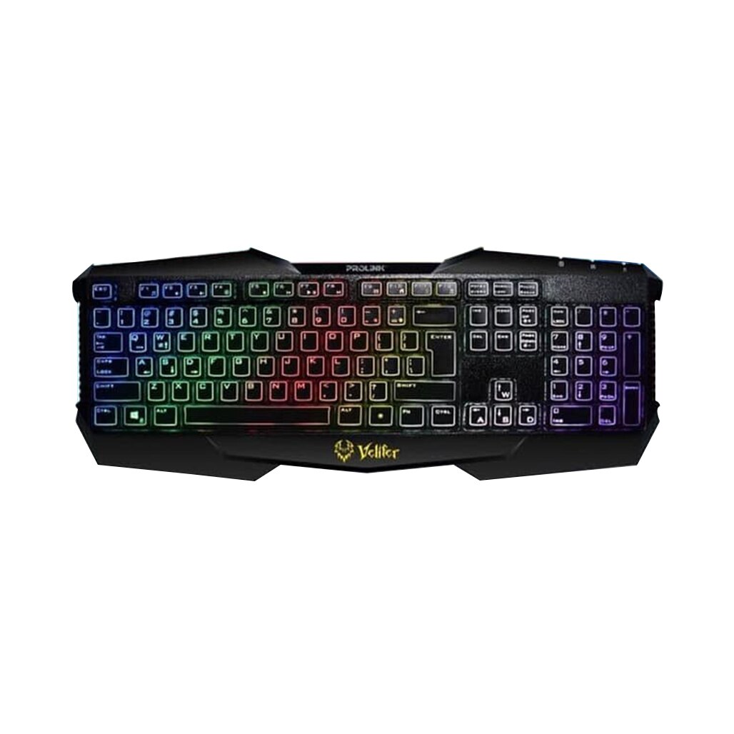 A Photo Of Prolink Velifer Series - Usb Illuminated Full-size Wired Gaming Keyboard