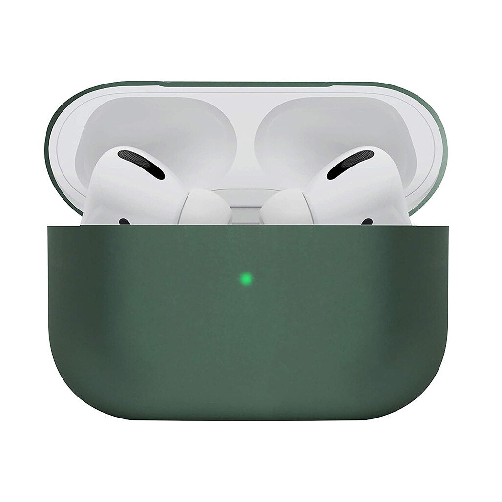 A Photo Of Protective Case for AirPods Pro - Premium Elastic Silicone, Carabiner Included, Front LED Visibility