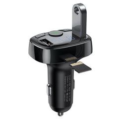 A Photo Of Baseus T-Typed Bluetooth MP3 Charger with Car Holder – Dual USB Fast Charging & Hands-Free Calling