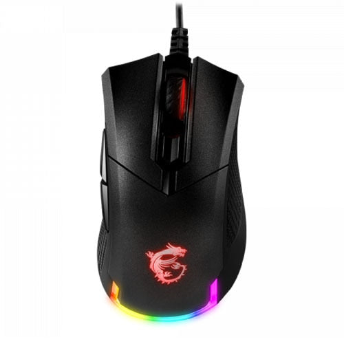 A Photo Of MSI Clutch GM50 Wired Gaming Mouse | 7200 DPI, PixArt PMW-3330 Sensor, RGB Lighting