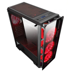 A Photo Of Xigmatek Astro - Atx Case Red Led Fan X4