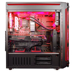 A Photo Of Xigmatek Astro - Atx Case Red Led Fan X4