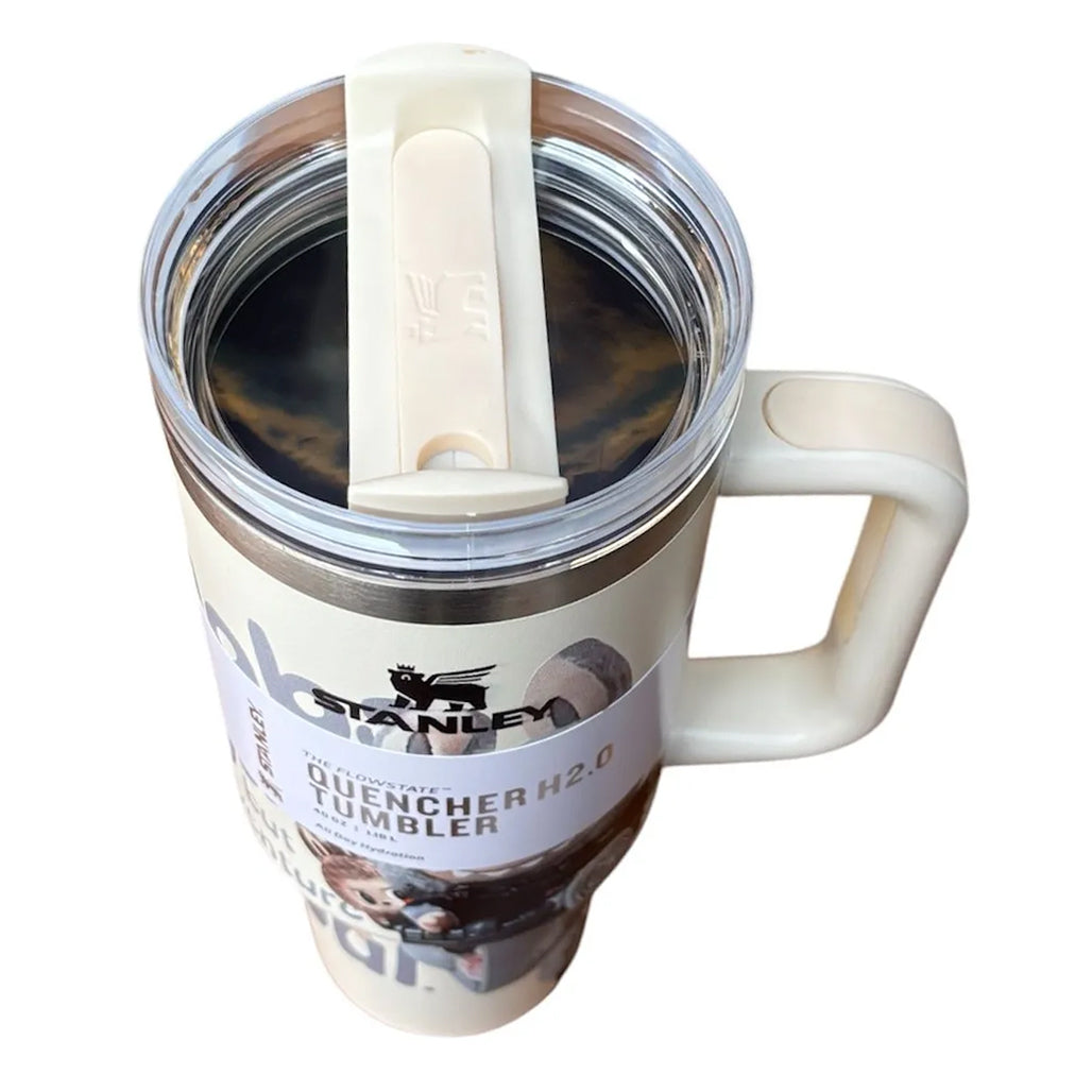 A Photo Of Stanley Labubu Edition 40oz Quencher H2.0 FlowState™ Tumbler – Recycled Stainless Steel, Leak-Resistant, Car Cup Holder Compatible