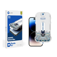 A Photo Of LITO Magic Box D+ Tools Full Glass Screen Protector for Apple iPhone 14 Pro Max – HD Transparency, Scratch-Resistant & Easy Application
