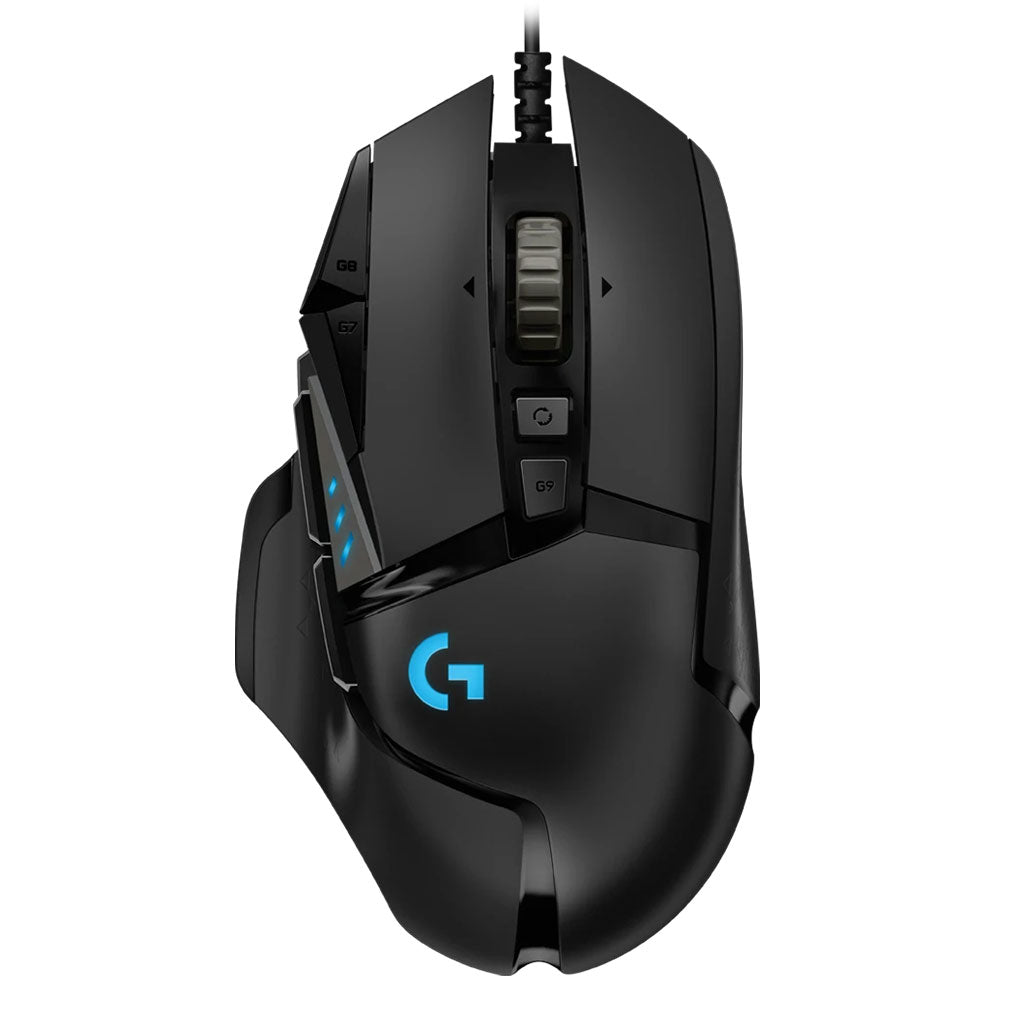 A Photo Of Logitech G502 HERO Wired Gaming Mouse - Precision HERO 25K Sensor, Customizable RGB Lighting, 11 Programmable Buttons, and Tunable Weights