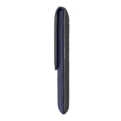 A Photo Of MagEasy MagSleeve for MacBook - Navy Leather Laptop Sleeve with Magnetic Closure