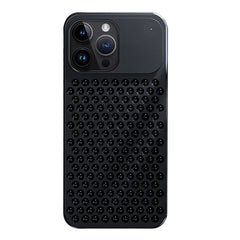 A Photo Of Metal Heat Dissipation Phone Case For iPhone 15 Pro - Black