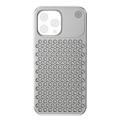 A Photo Of Metal Heat Dissipation Phone Case For iPhone 15 Pro/15 Pro Max- Silver