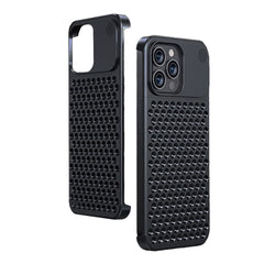 A Photo Of Metal Heat Dissipation Phone Case For iPhone 15 Pro - Black